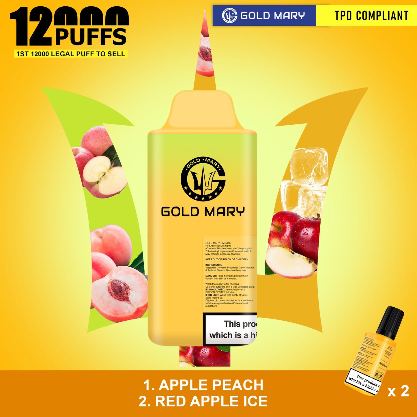 Shop Gold Mary 12000 Disposable Vape - Gold Mary 12000 Disposable Vape - Vape Blaze