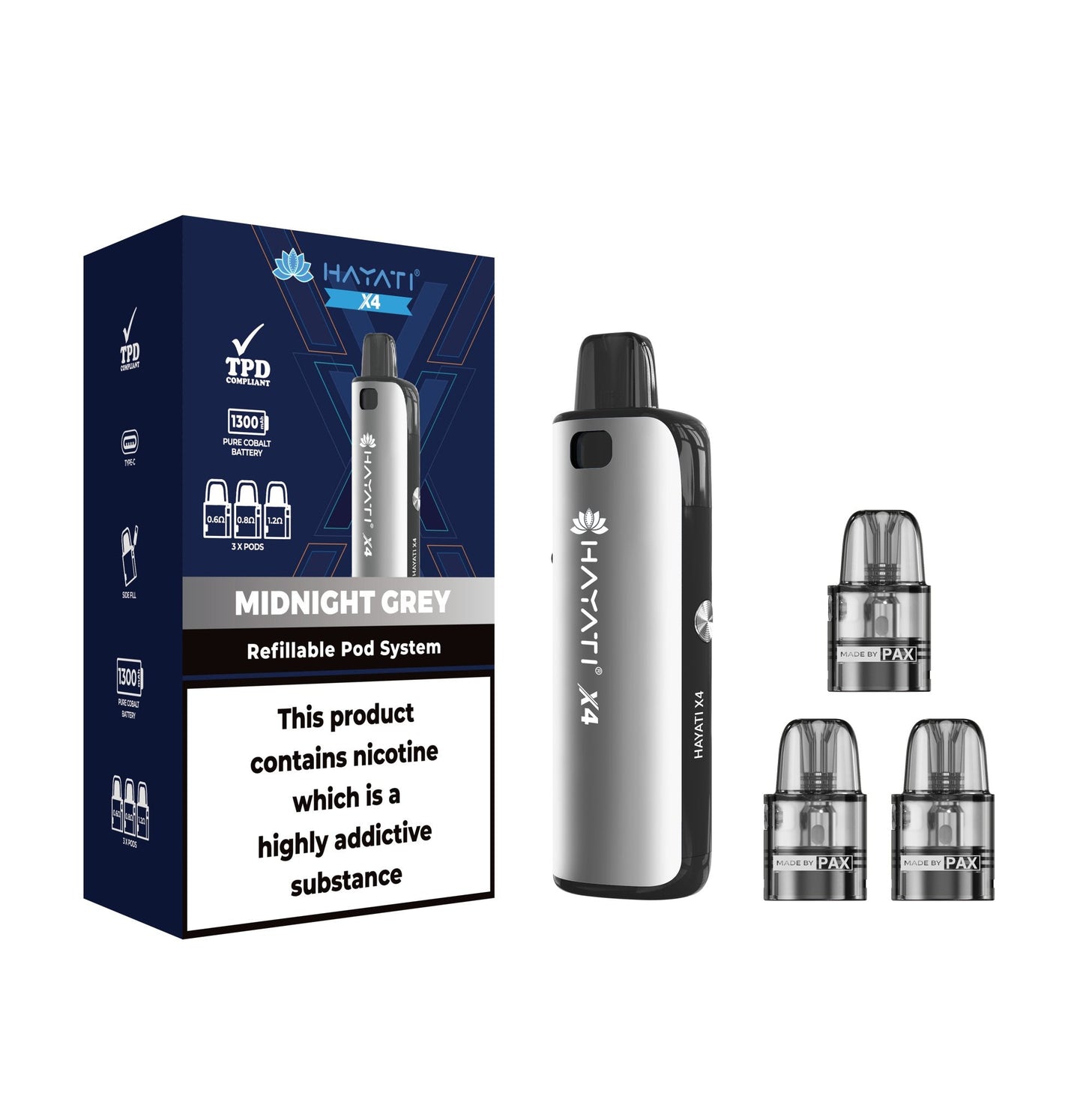 Shop Hayati X4 Refillable Pod System Kit - Hayati X4 Refillable Pod System Kit - Vape Blaze