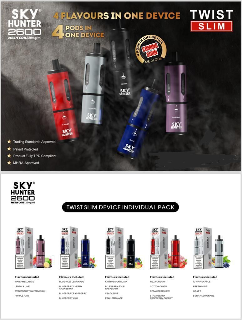 Shop Sky Hunter 2600 Disposable Vape | 4 in 1 Edition - Sky Hunter 2600 Disposable Vape | 4 in 1 Edition - Vape Blaze
